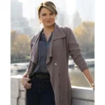 My Life is Murder Season 02 Lucy Lawless Cotton Grey Coat