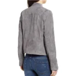 Nicole Maines Gray Suede Jacket