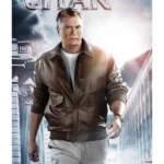 Richard Dean Anderson Mercedes Benz Brown Leather Jacket