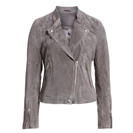Supergirl S06 Nicole Maines Gray Suede Jacket