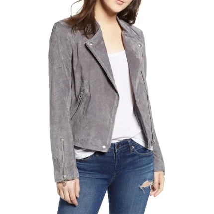 Supergirl S06 Nicole Maines Gray Suede Leather Jacket