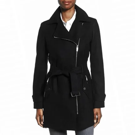 Tasya Teles Shoresy Black Coat