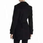 Tasya Teles Shoresy Black Wool Coat