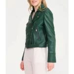 Barracuda Queens Tea Stjarne Green Leather Jacket - Image 3