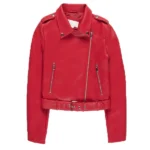Becky G NYC Red Leather Jacket