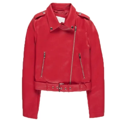 Becky G NYC Red Leather Jacket