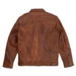 Driggs Full-Button Light Brown Leather Jacket