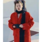 Harry Styles As It Was Red Wool Coat - Image 2