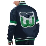 Home Game Hartford Whalers Blue Satin Jacket