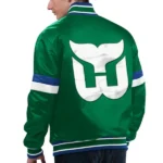 Home Game Hartford Whalers Green satin Jacket