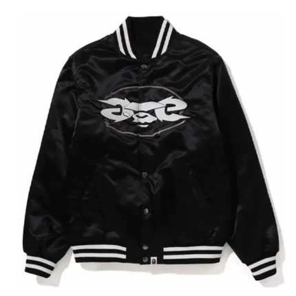 Jumbotron Shit Poppin Drake Black Satin Jacket