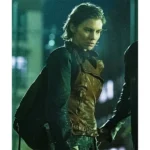 Lauren Cohan The Walking Dead City Brown Leather Vest