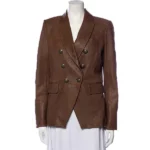 Law And Order Svu Mariska Hargitay Brown Leather Jacket