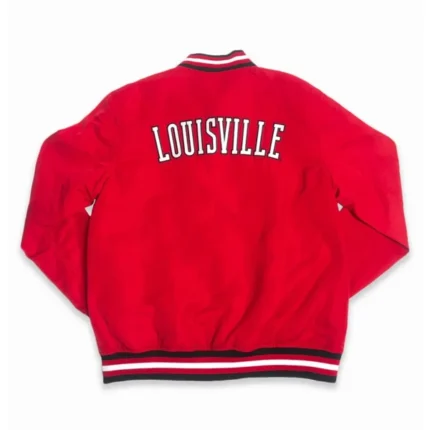 Louisville Cardinals Script Red satin Jacket