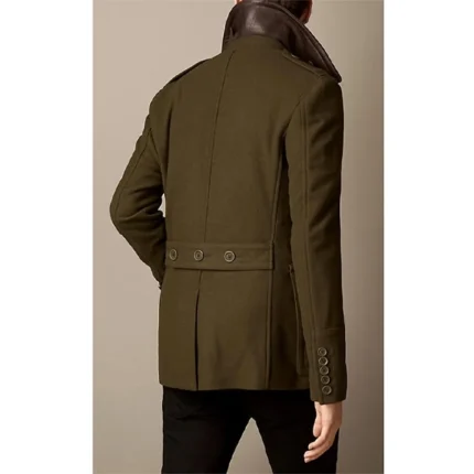 Olive Drab Wool Green Coat