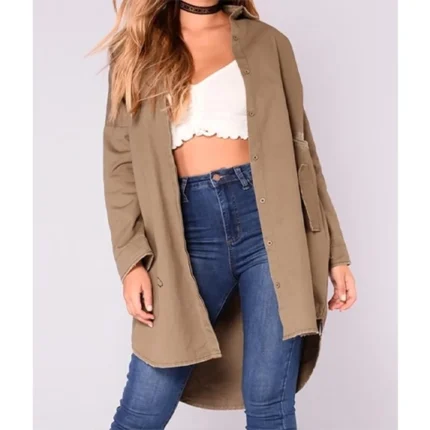 Quad Webb Holi Slay Brown Cotton Coat