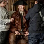 Sam Heughan Outlander Season 5 brown-leather Coat