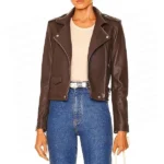 Scream Neve Campbell Brown Leather Jacket