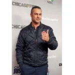 Taylor Kinney Chicago Fire Pilot Blue Satin Jacket