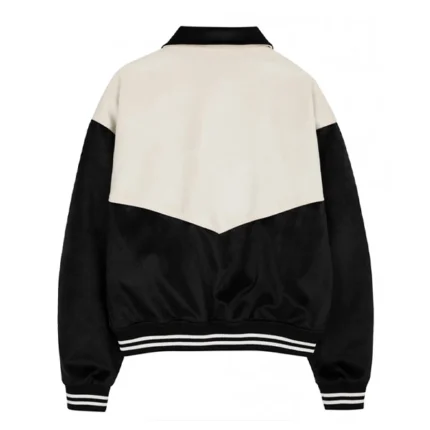 Western Black and White Letterman Jacket