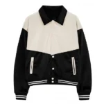 Western Black and White Varsity Jacket