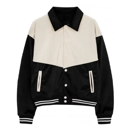 Western Black and White Varsity Jacket