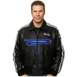 Will Ferrell Talladega Nights Black Leather Jacket