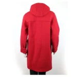 Womens Duffle Red Wool Coat