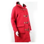 Women's Duffle Red Hooded Coat - Image 2