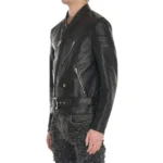 Blackmeans Black Leather Biker Jacket - Image 3