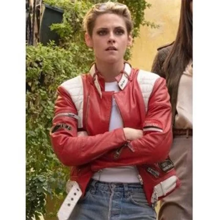 Charlie's Angels Kristen Stewart Red Leather Jacket