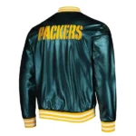Green Bay Packers Metallic Green Satin Jacket