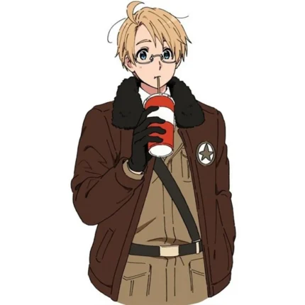 Hetalia Alfred Jones Brown Leather Jacket