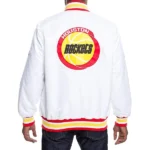 Houston Rockets White Satin Jacket