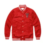 Script Texas Tech Red Satin Jacket