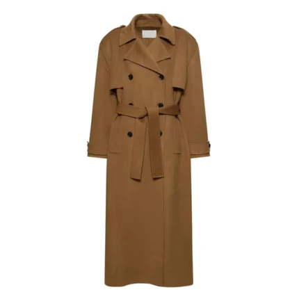 Selena Gomez Brown Trench Coat