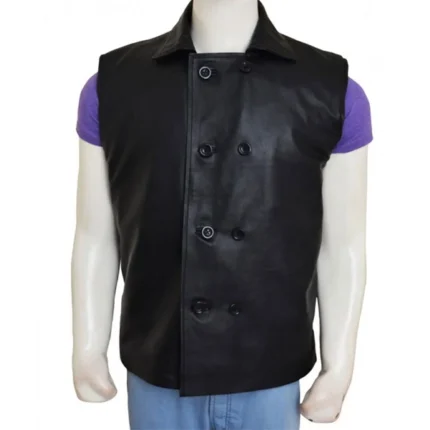 Spiderman Noir Black Leather Vest