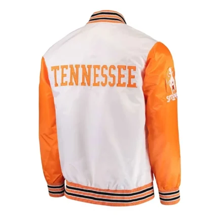 Tennessee Volunteers The Rookie White and Orange Satin Jacket