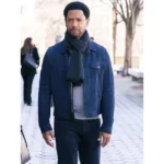The Equalizer Tory Kittles Blue Suede Leather Jacket