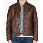 Albert Einstein Vintage Leather Jacket - Image 2