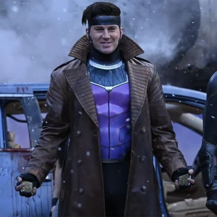 Gambit Deadpool & Wolverine Brown Leather Coat