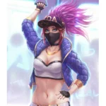 KDA akali purple jacket