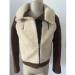 Kesun Lee Swiping America brown leather Jacket