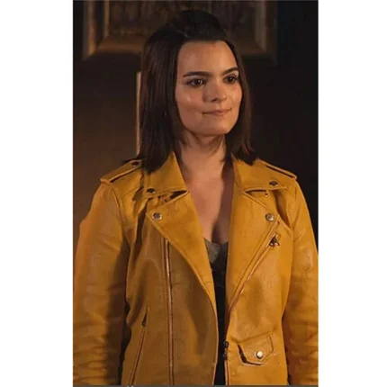Lucifer S06 Brianna Hildebrand Yellow Leather Jacket