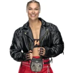 Ronda Rousey Cropped Biker Leather Jacket