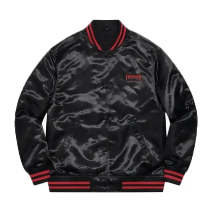 Supreme Thrasher Black Satin Jacket