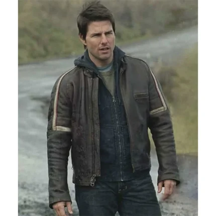 Tom Cruise War of The Worlds Ray Ferrier Brown Leather Jacket