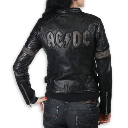Womens Megyn AC DC Leather Jacket