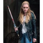 Supernatural S10 Kathryn Newton Black Leather Jacket