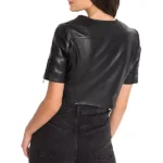 Womens Short Sleeve Black Jacket